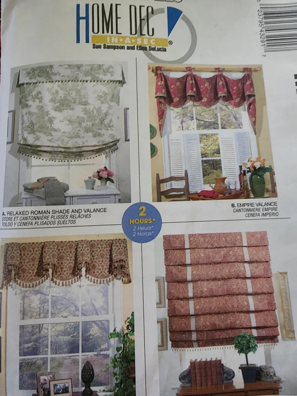 Simplicity Curtains & Drapes Sewing Pattern Lot in Yellow, Green, Pink